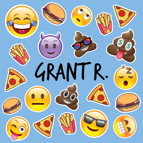 Emoji Party Water Bottle Labels