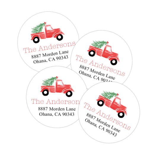 Vintage Holiday Return Address Labels