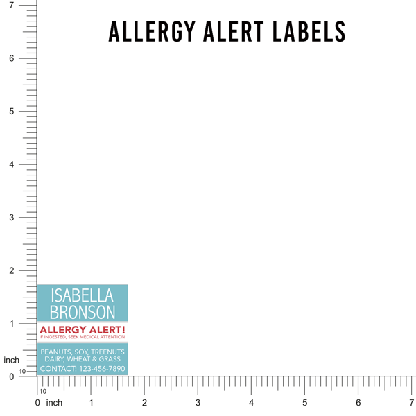 Allergy Alert Labels
