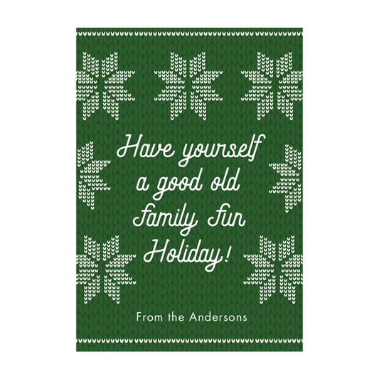 Holiday Sweater Wine Labels