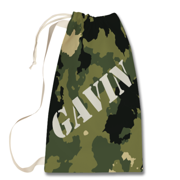 Green Camo Laundry Bag