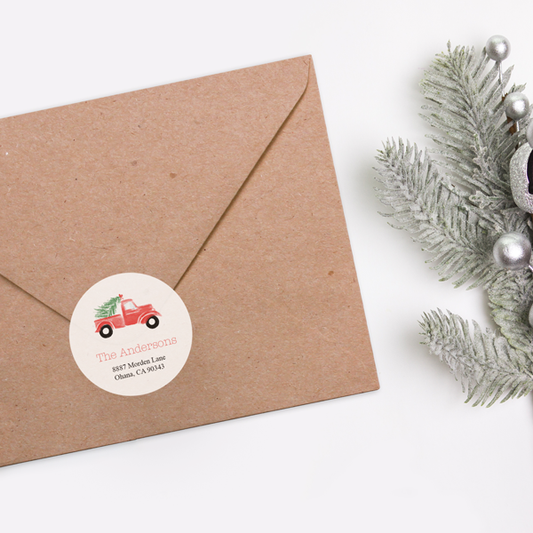 Vintage Holiday Return Address Labels