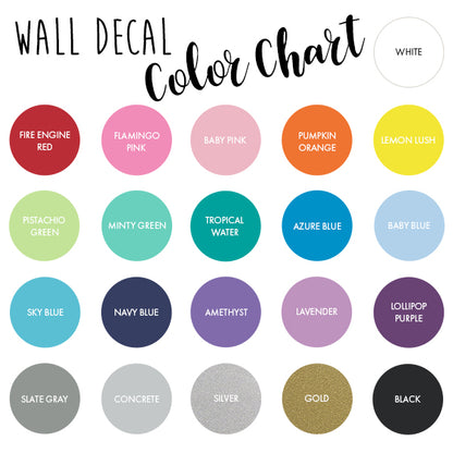 Wall Decal Color Options
