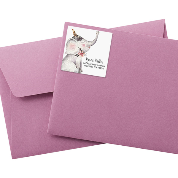 Watercolor Animal Return Address Labels